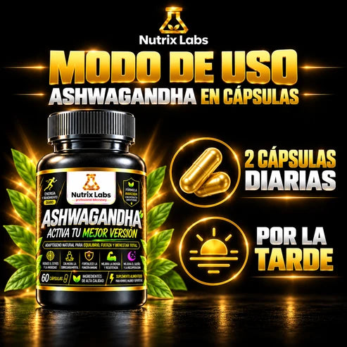 Ashwagandha en Cápsulas | Nutrix Labs  60 cápsulas