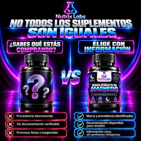 Bisglicinato de Magnesio | Nutrix Labs 60 Cápsulas