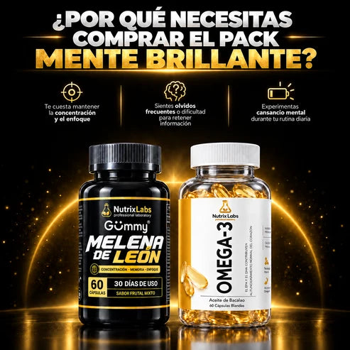 Pack Melena de León & Omega 3 | Nutrix labs 120 Cápsulas