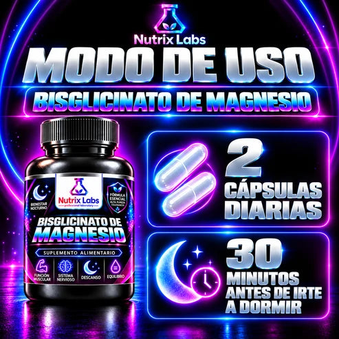 Bisglicinato de Magnesio | Nutrix Labs 60 Cápsulas