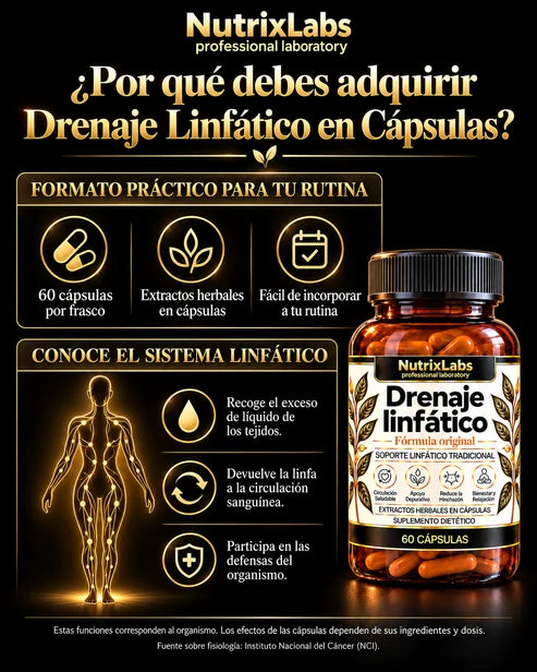 Drenaje Linfático en Cápsulas | Nutrix Labs  60 cápsulas