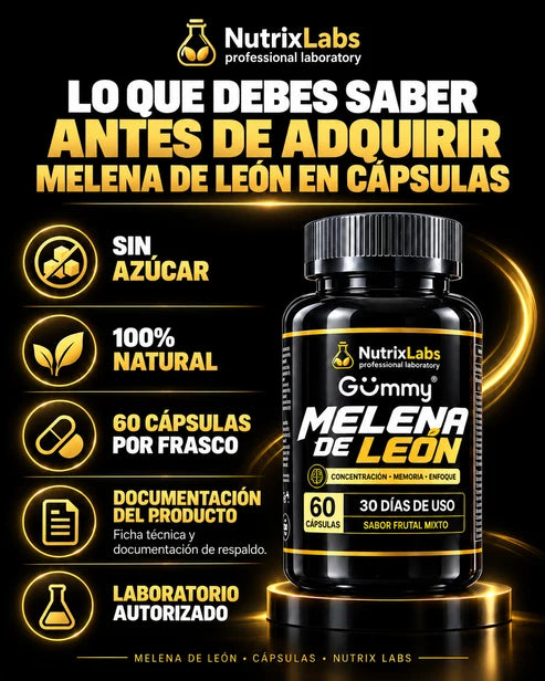 Melena de León en cápsulas |  Nutrix Labs  60 cápsulas