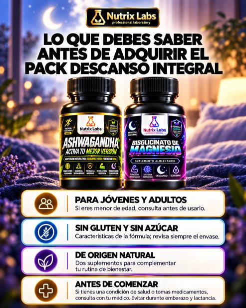 Pack Descanso Intregal |  Nutrix Labs 120 Cápsulas