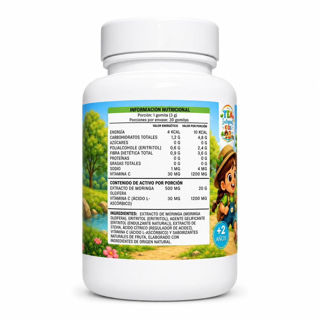 Moringa Kids con Vitamina C | Tea Integral Kids 30 Gummies