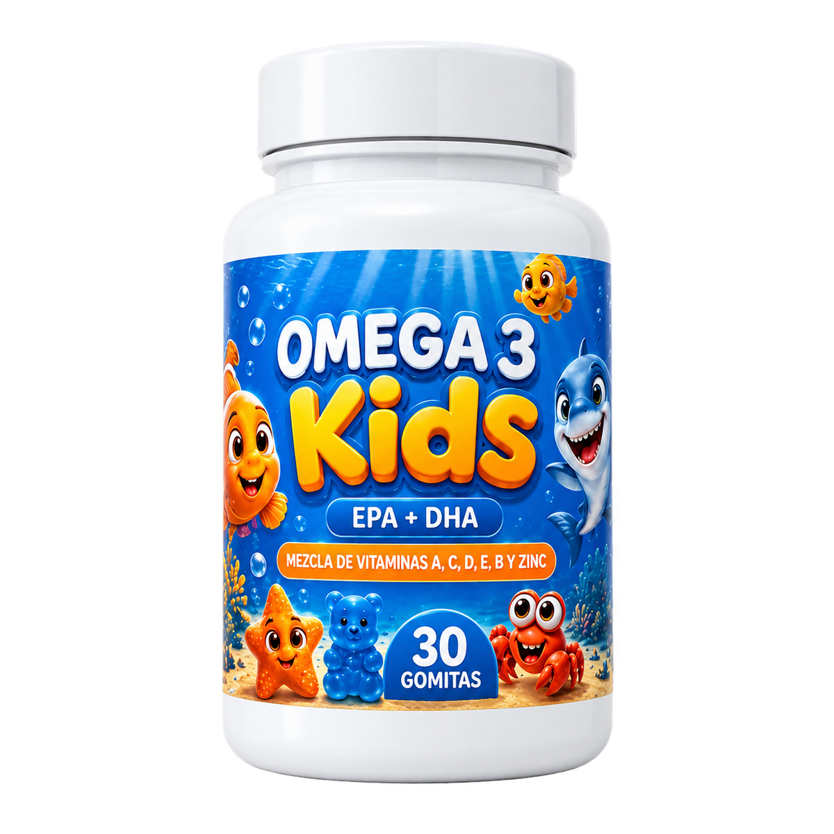 Omega 3 Kids Gummies – EPA + DHA, vitaminas y zinc |  Tea Integral Kids 30 Gummies