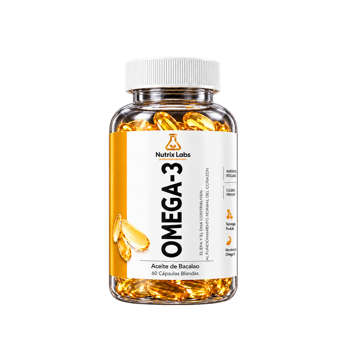 Omega 3 Premium Cápsulas | Nutrix Labs 60 cápsulas blandas