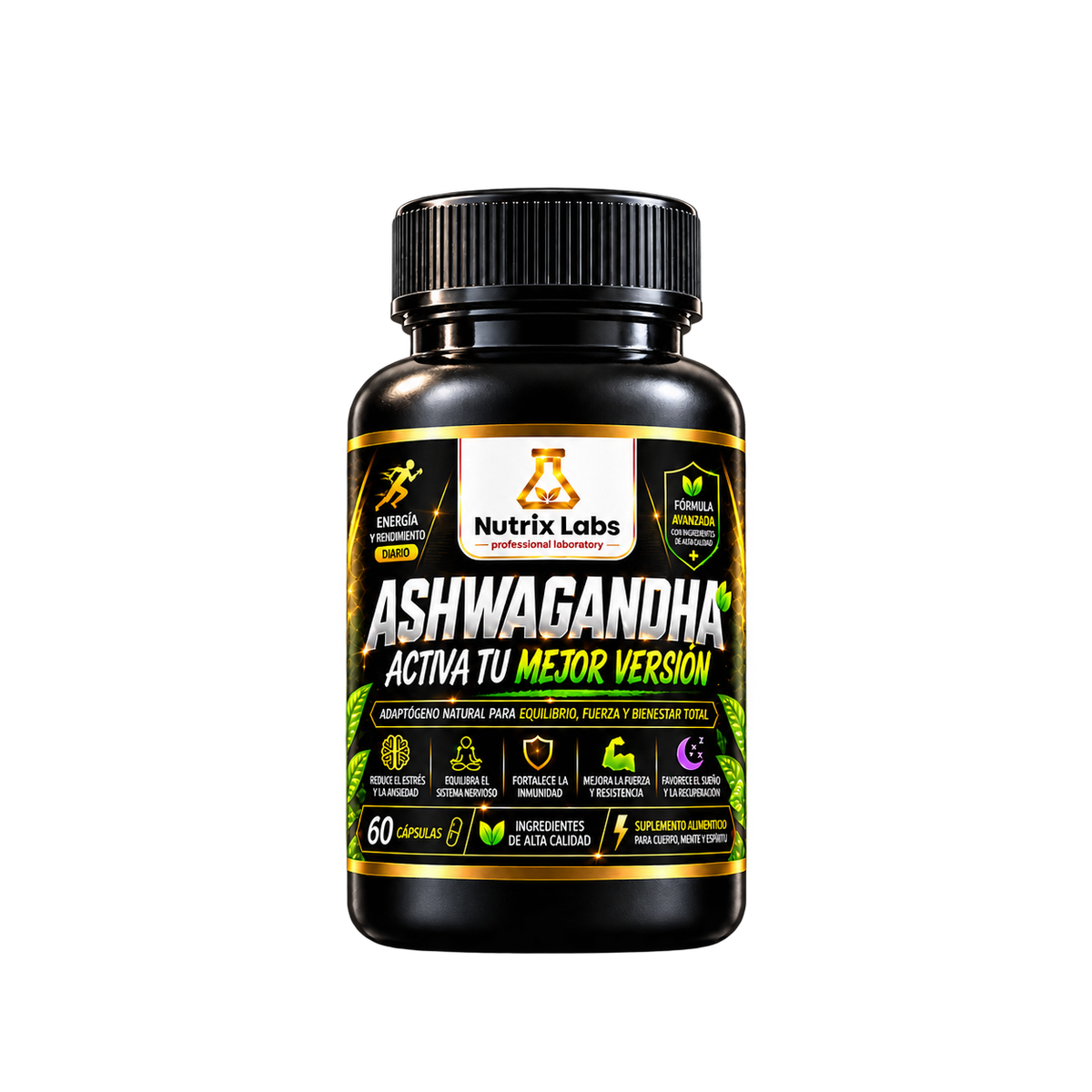 Ashwagandha en Cápsulas | Nutrix Labs  60 cápsulas