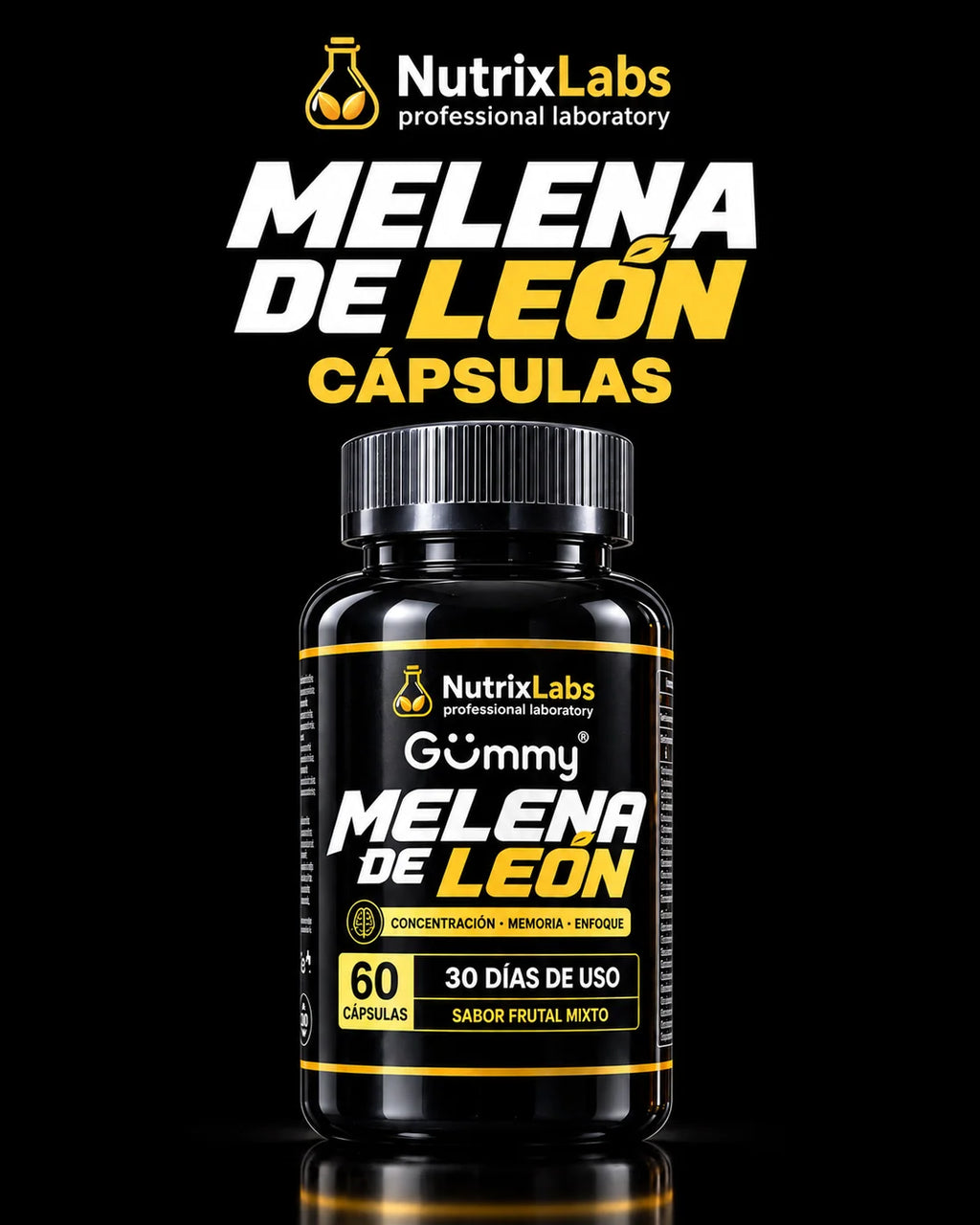 Melena de León en cápsulas |  Nutrix Labs  60 cápsulas