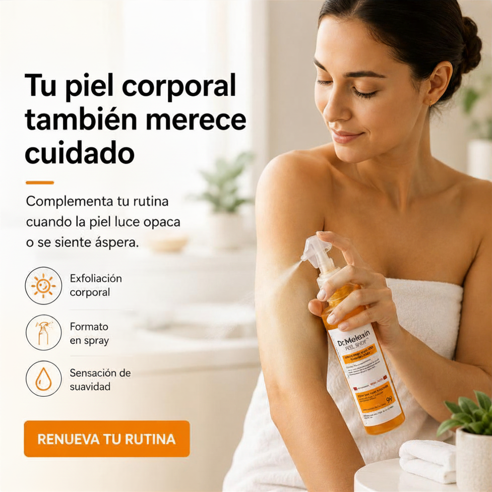 Dr. Melaxin Spray Exfoliante para Codos, Rodillas y Axilas 200ml - Renueva tu Piel