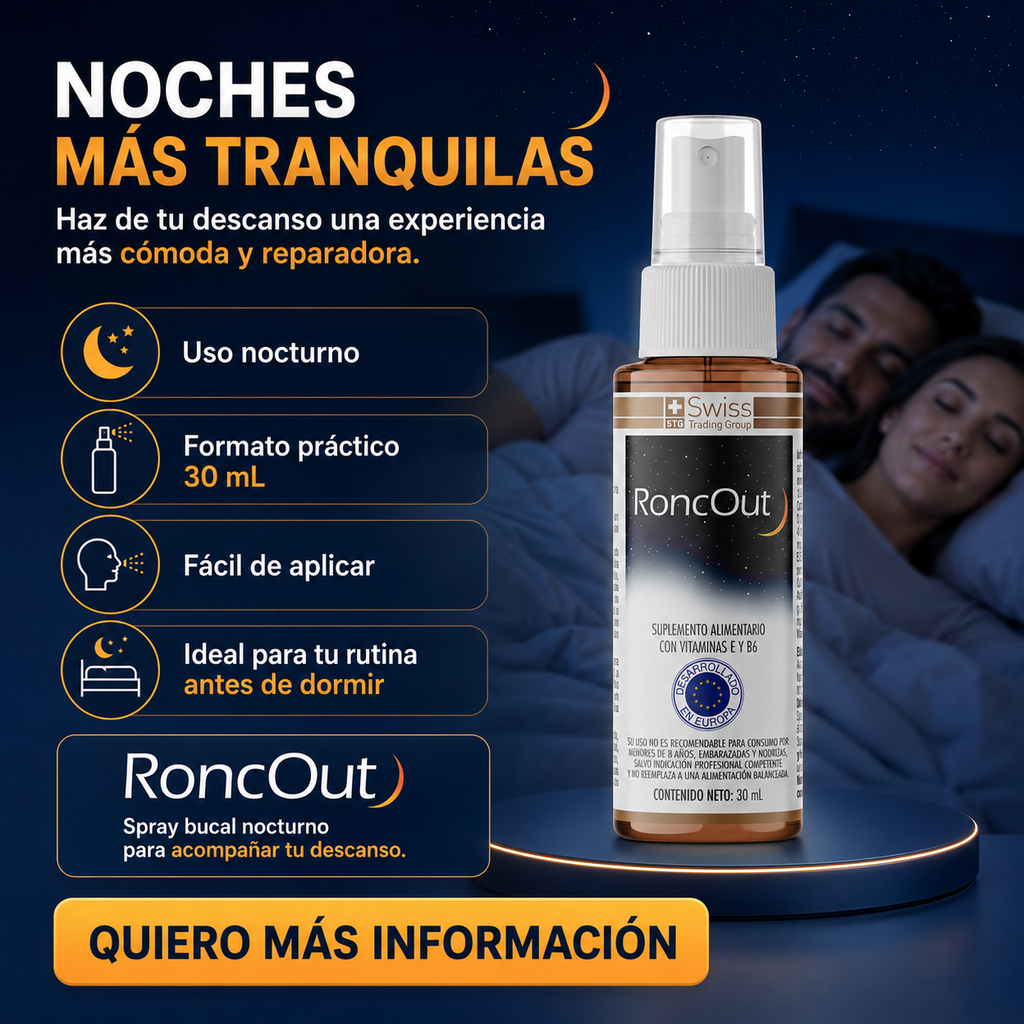 RoncOut Spray para Ronquidos - Spray 30ml | OFERTA LIMITADA