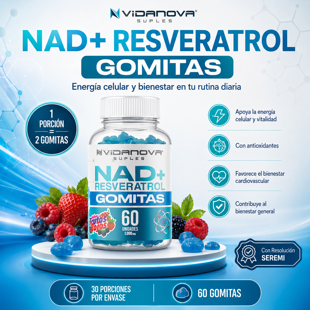 Pack NAD+ Resveratrol + Óxido Nítrico| OFERTA ESPECIAL