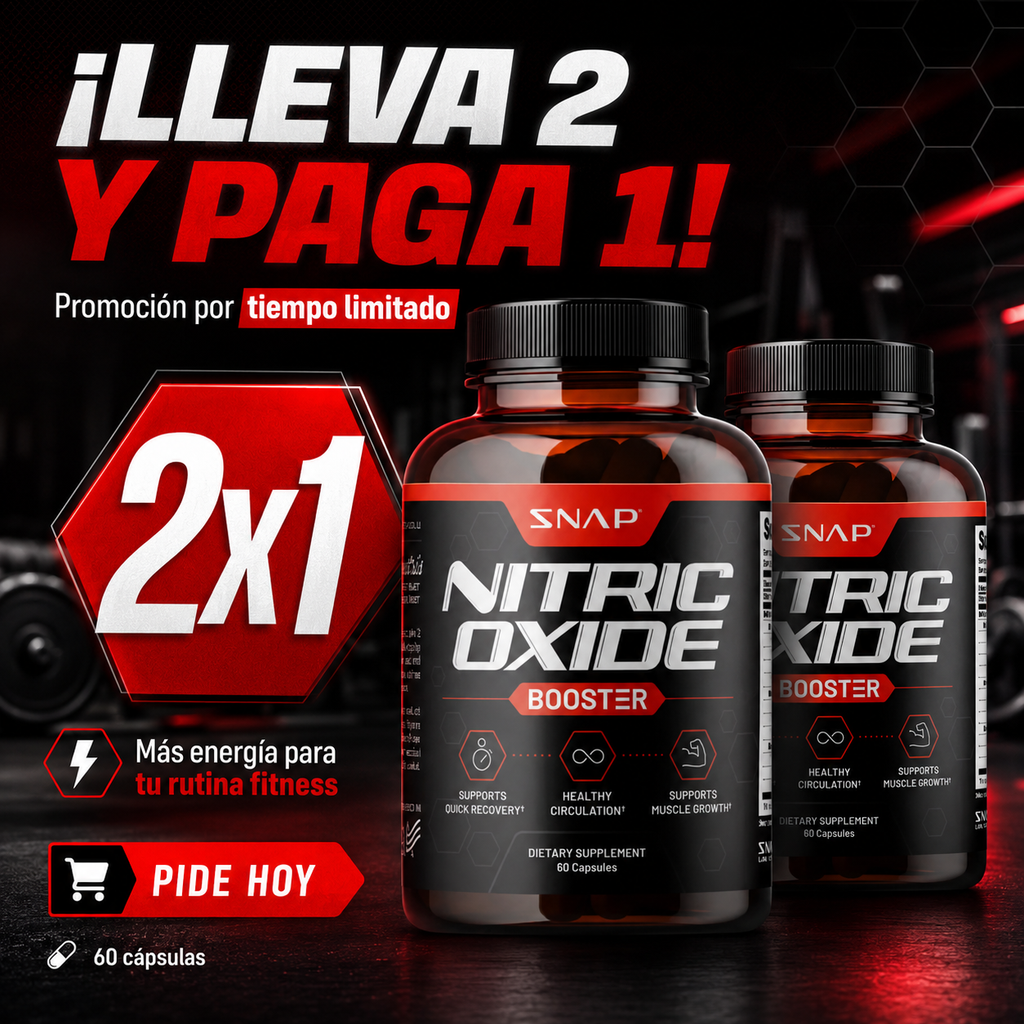 Nitric Oxide Booster 60 Cápsulas | 2x1 OFERTA ESPECIAL