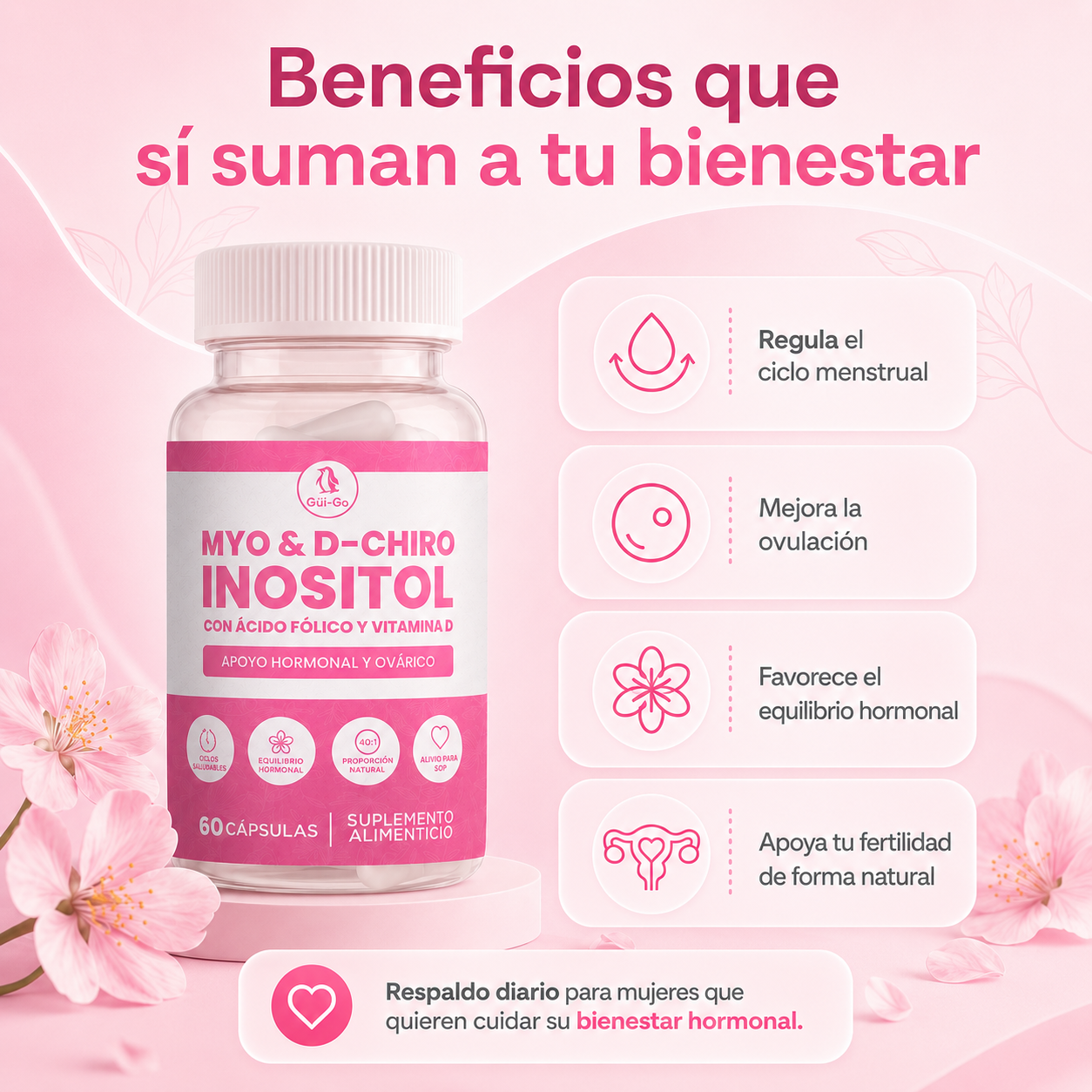 Myo Inositol 60 Cápsulas | 2x1 OFERTA ESPECIAL