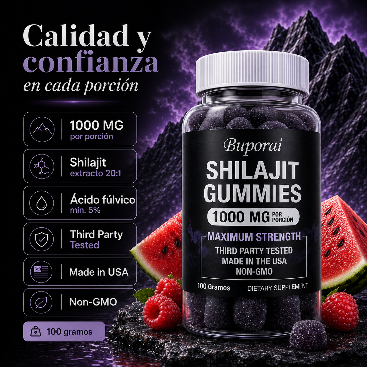Shilajit Gummies  60 Gomitas | 2x1 OFERTA ESPECIAL