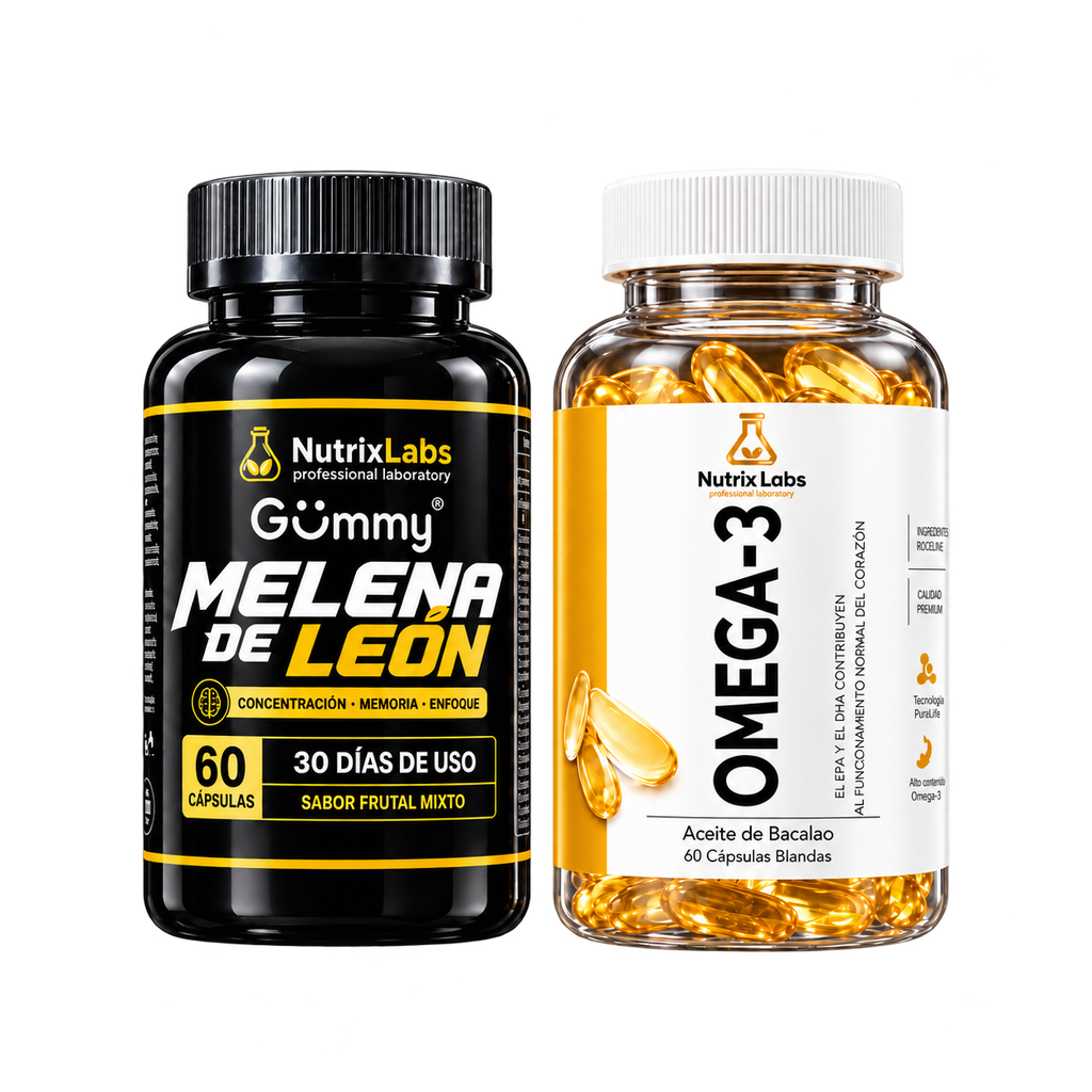 Pack Melena de León & Omega 3 | Nutrix labs 120 Cápsulas