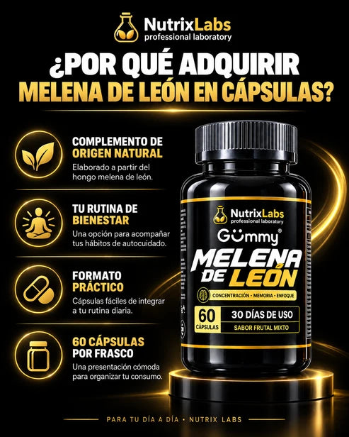Melena de León en cápsulas |  Nutrix Labs  60 cápsulas