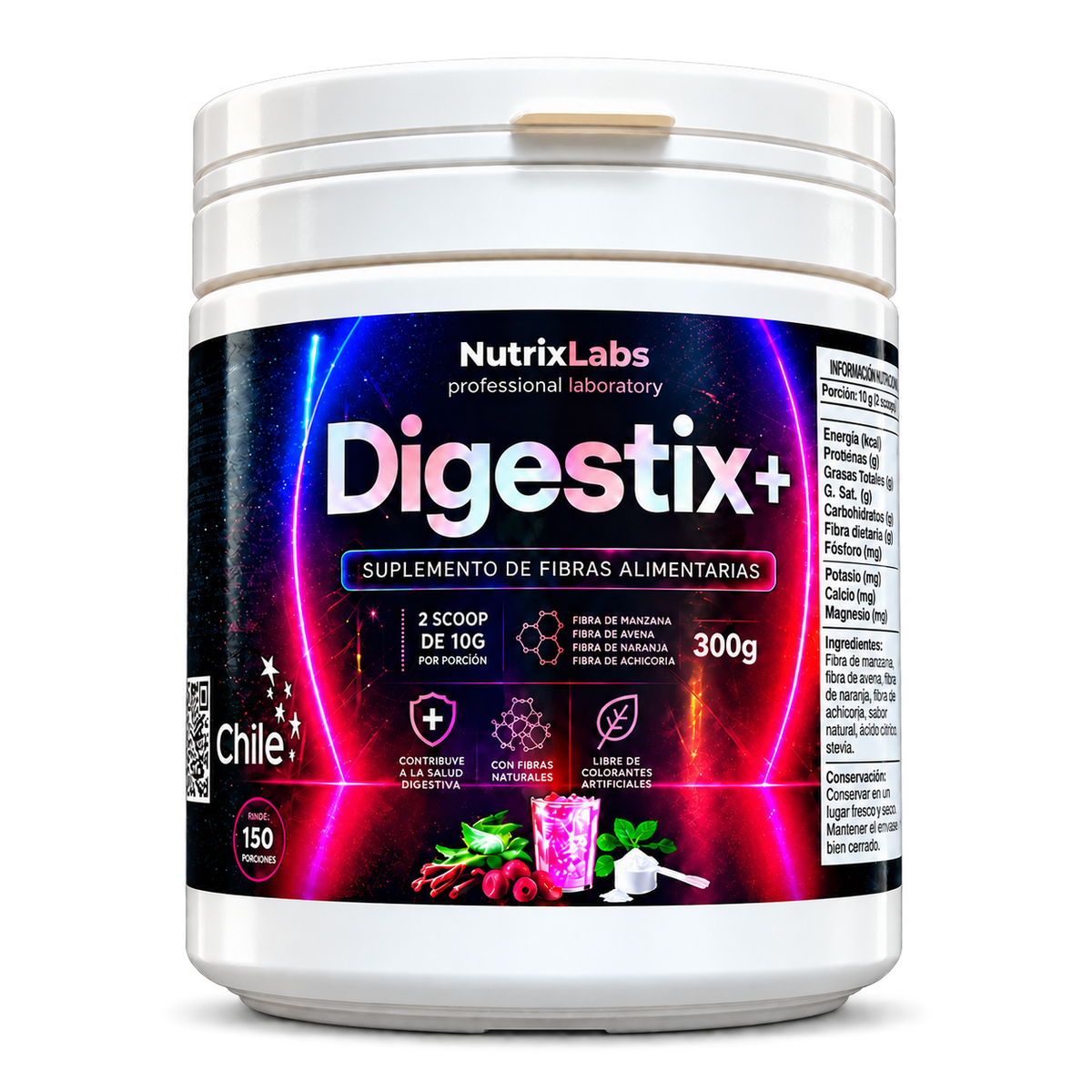 Digestix+ | Suplemento de fibras alimentarias 300grs  Nutrix Labs