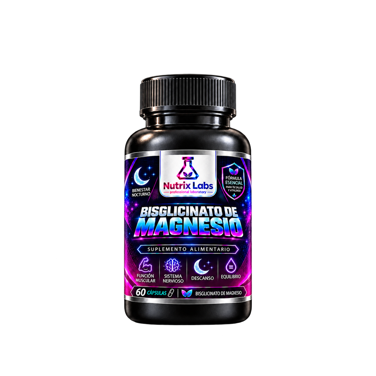 Bisglicinato de Magnesio | Nutrix Labs 60 Cápsulas