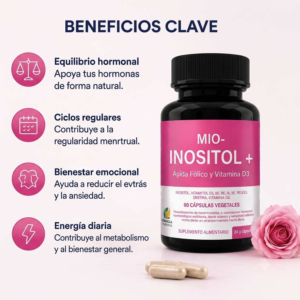 🌸 MIO-INOSITOL + Ácido Fólico y Vitamina D3 60 Cápsulas | 2x1 OFERTA ESPECIAL