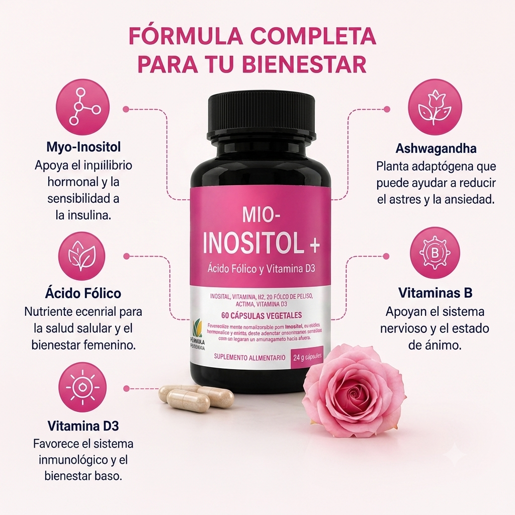 🌸 MIO-INOSITOL + Ácido Fólico y Vitamina D3 60 Cápsulas | 2x1 OFERTA ESPECIAL